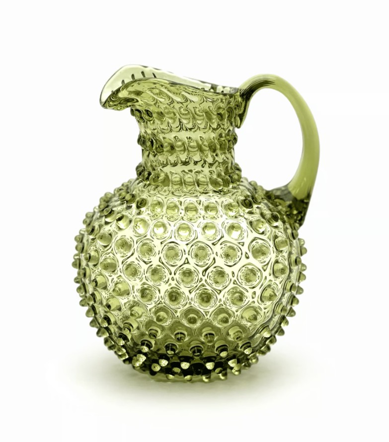 Hobnail jug  OLIVE GROEN