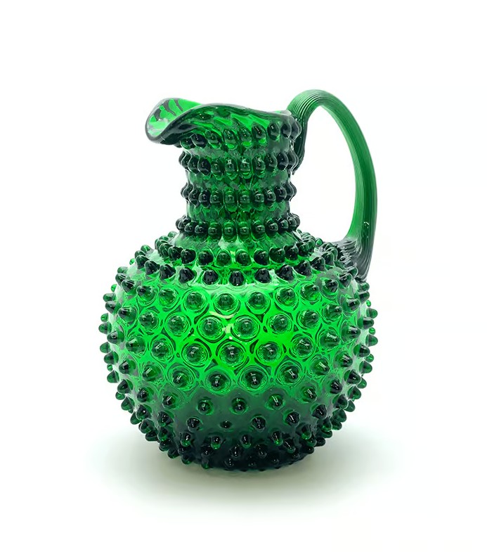 Hobnail jug  DONKER GROEN